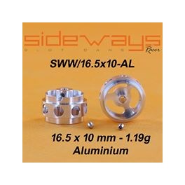Rear Aluminiun Wheels 16.5x10mm - Sideways