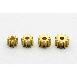 Set of inline brass pinions - 8 9 10 11