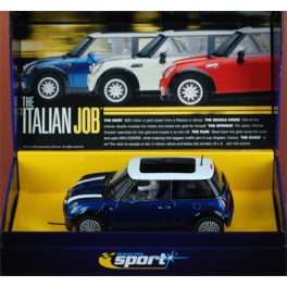 Cofanetto Mini Cooper Italian Job blu - Scalextric