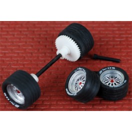 Bbs pair of axles for Gt, silver - Proslot