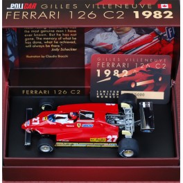 Cofanetto Ferrari 126 C2 - Gilles Villeneuve- Aps Policar